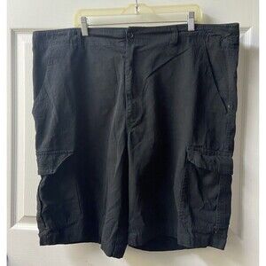 Copper Denim Cargo Shorts Mens Size 42 Black Canvas 9.5 inseam
